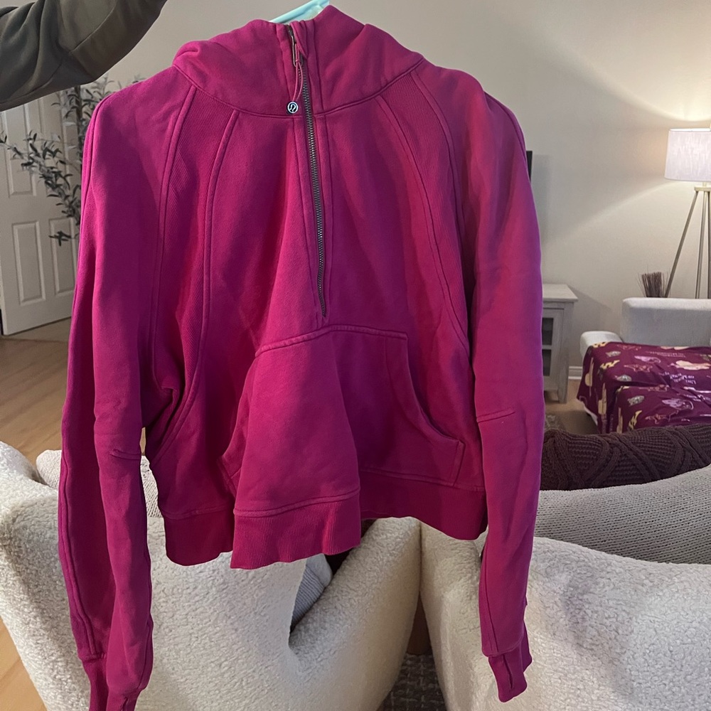 Lululemon Scuba Quarter Zip Raspberry Cream